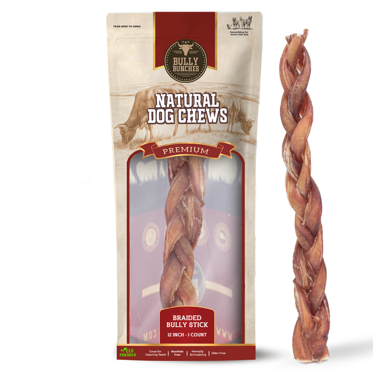 12 Inch Braided Bully Stick