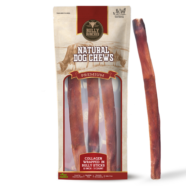12 Inch Collagen Wrapped Stick