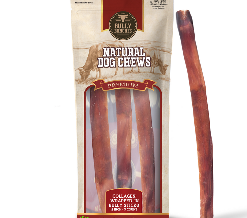 12 Inch Collagen Wrapped Stick