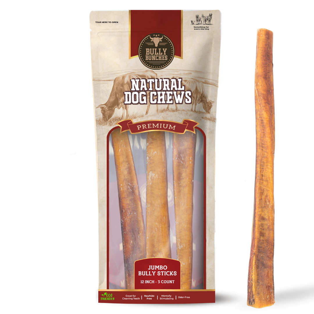12 Inch Jumbo Bully Stick - 3 Pack / Case of 10