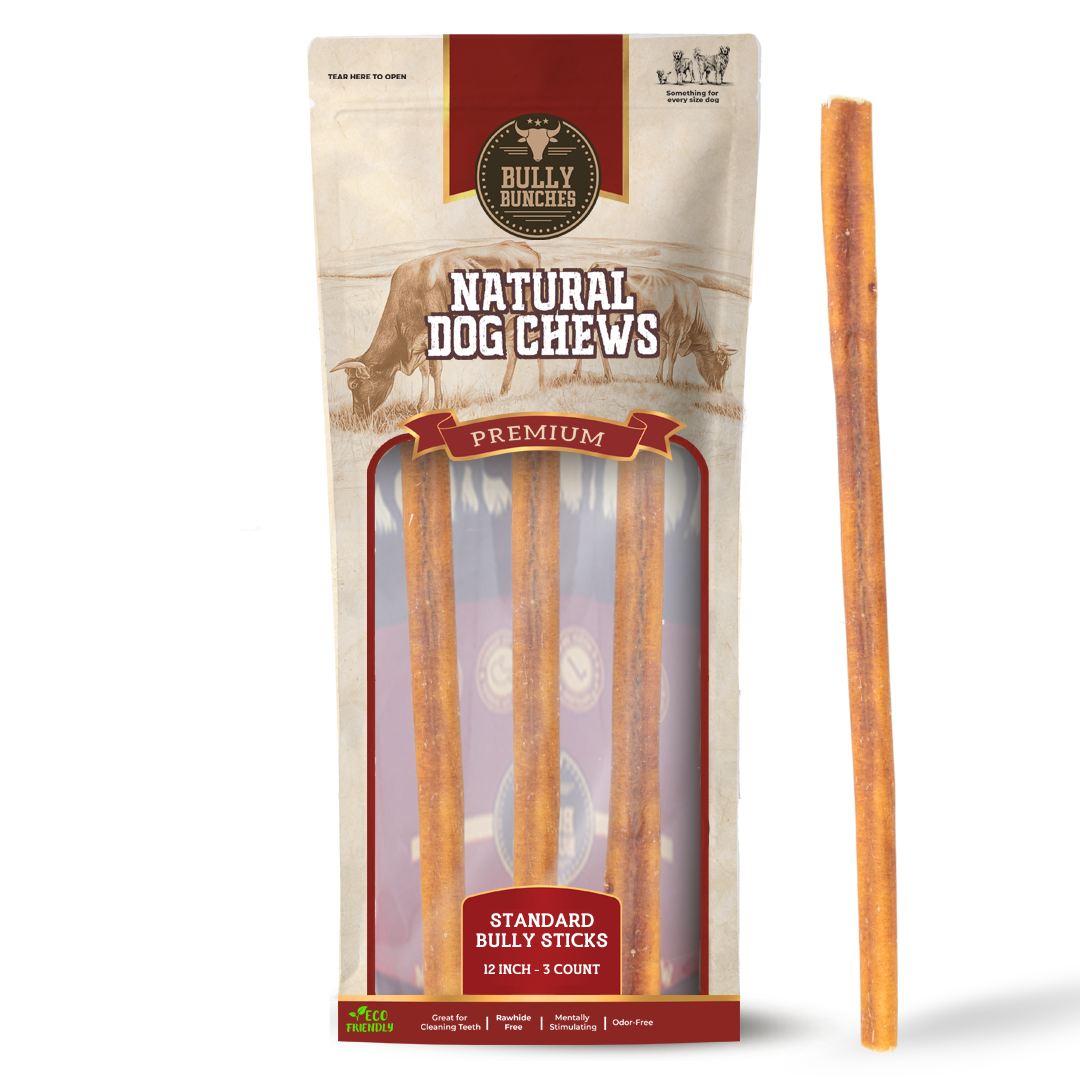 12 Inch Standard Bully Stick - 3 Pack / Case of 15