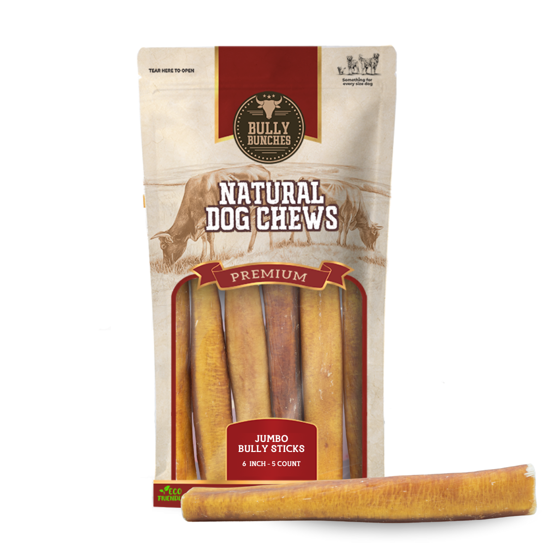 6 Inch Jumbo Bully Stick - 5 Pack / Case of 10