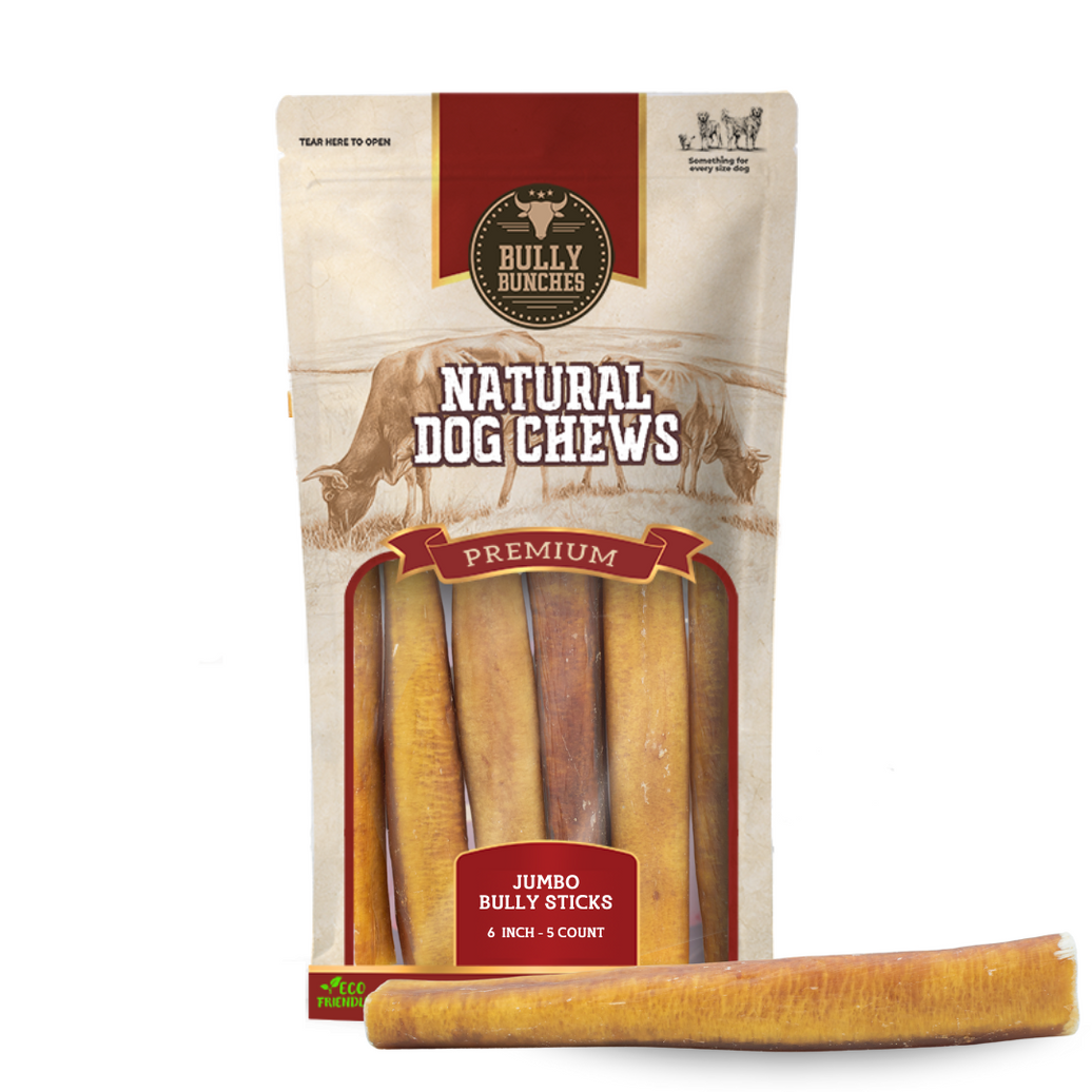 6 Inch Jumbo Bully Stick - 5 Pack / Case of 10